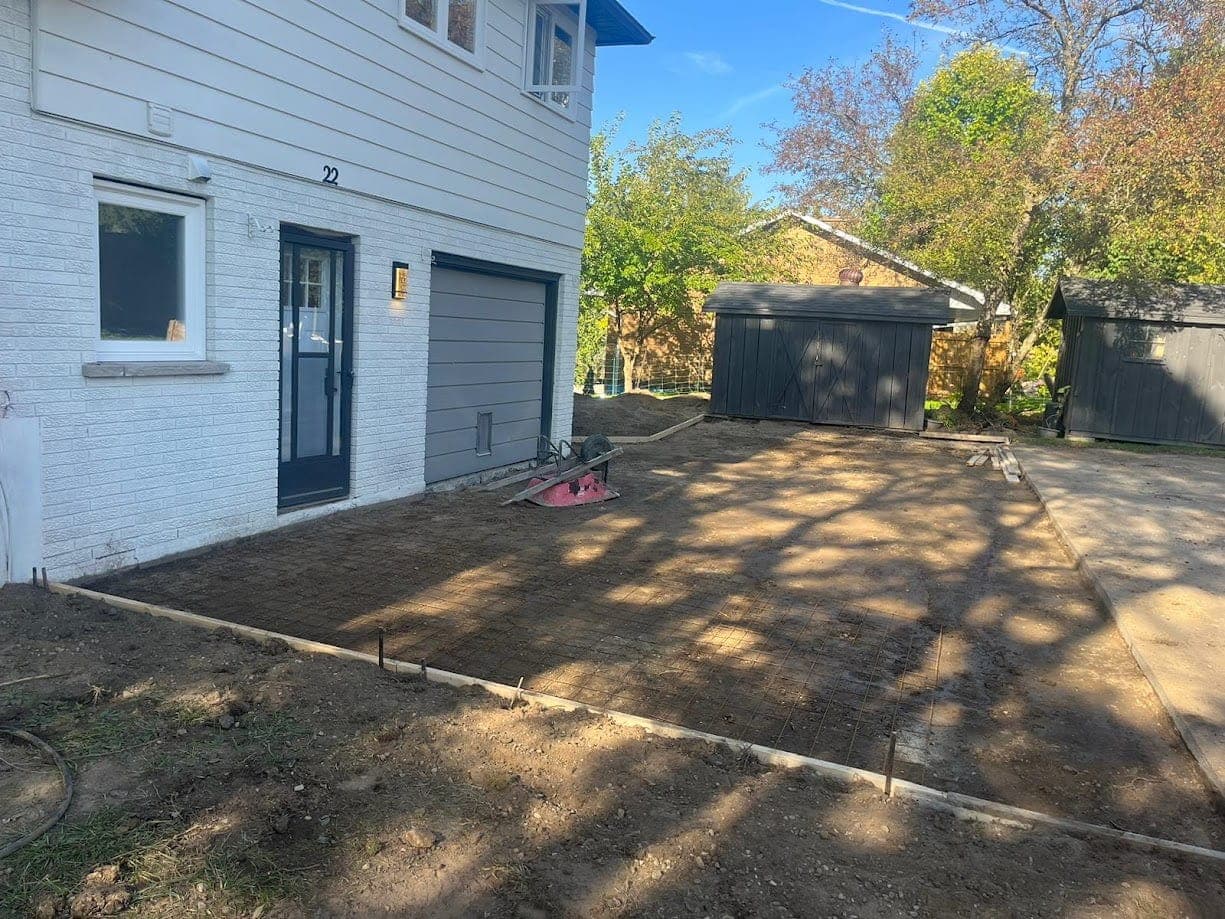 Concrete driveway installation in Sarnia, Ontario