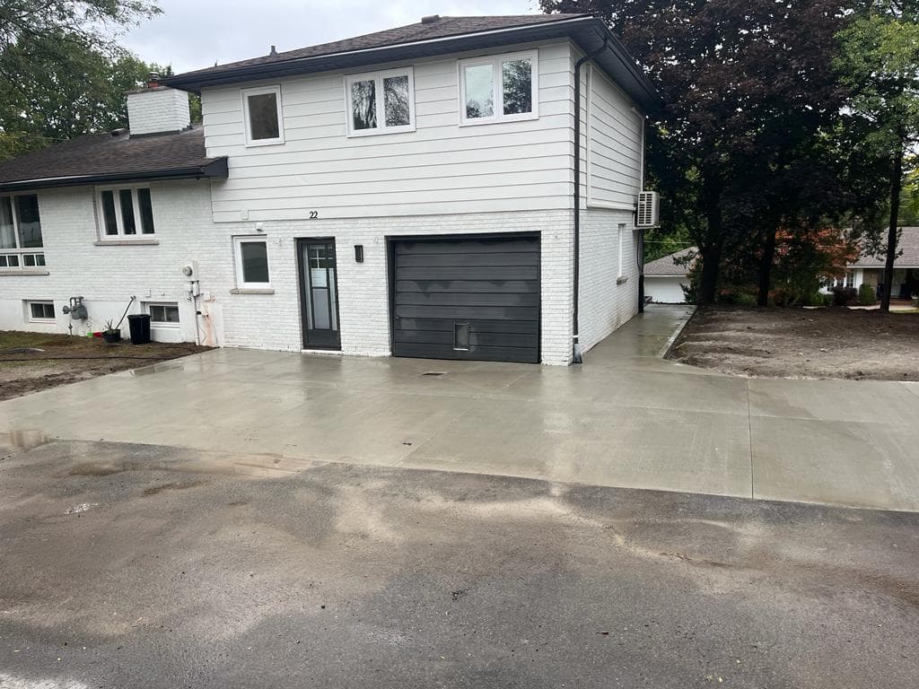 Concrete driveway installation in Chatham, Ontario