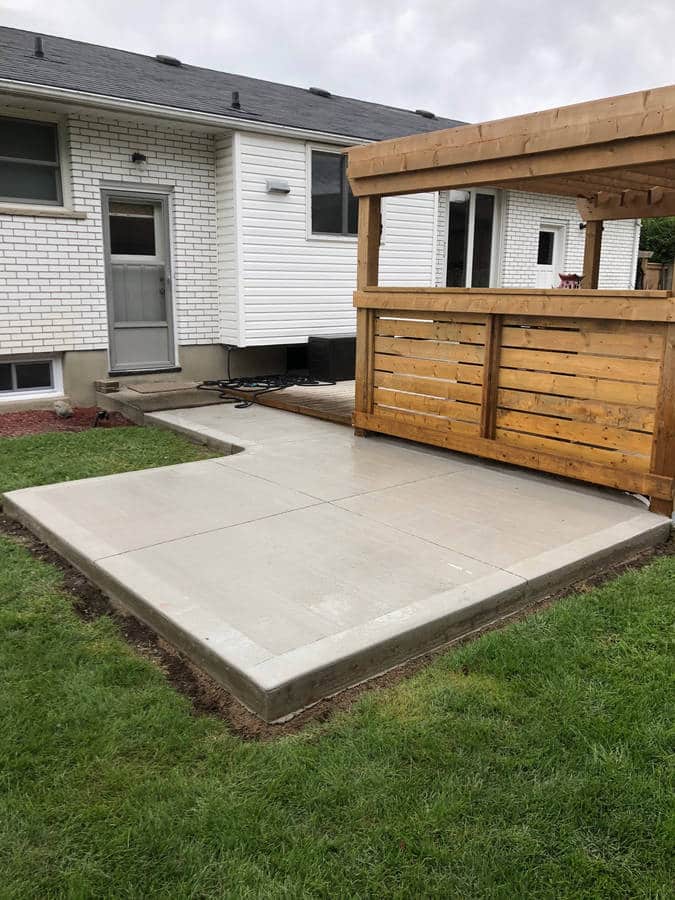 Stamped concrete patio in London, Ontario
